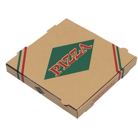 Boîte à Pizza Kraft 26 cm x100 | H.T.S Halal Traders & Services