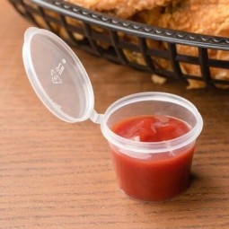 Pot sauce 30 ml avec couvercle – Pack de 500 | H.T.S Halal Traders & Services