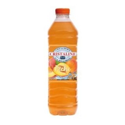 Cristaline Pêche 50cl - Pack de 24, Eau aromatisée à la pêche | H.T.S. Halal Traders & Services