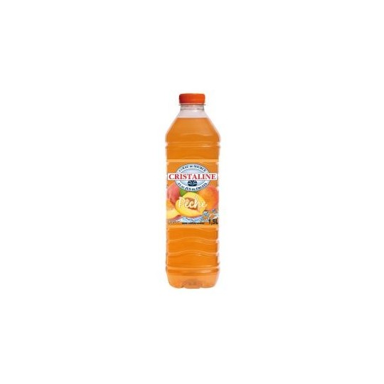 Cristaline Pêche 50cl - Pack de 24, Eau aromatisée à la pêche | H.T.S. Halal Traders & Services