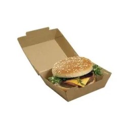 Boîte Kraft Burger Taille L – Lot de 500| Emballage Écologique | H.T.S. Halal Traders & Services