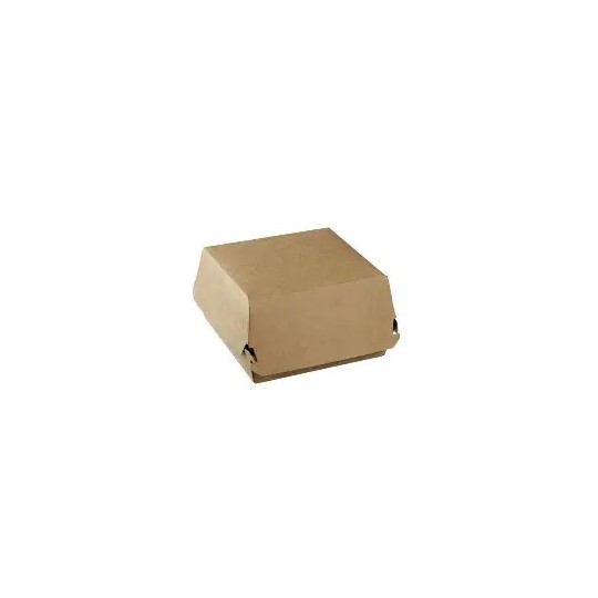 Boîte Kraft Burger S - Pack de 600 Emballage Écologique | H.T.S. Halal Traders & Services