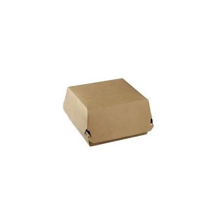 Boîte Kraft Burger S - Pack de 600 Emballage Écologique | H.T.S. Halal Traders & Services