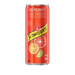 Schweppes Agrume 33cl - Pack de 24 – Boisson gazeuse aux agrumes | H.T.S. Halal Traders & Services