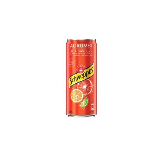 Schweppes Agrume 33cl - Pack de 24 – Boisson gazeuse aux agrumes | H.T.S. Halal Traders & Services