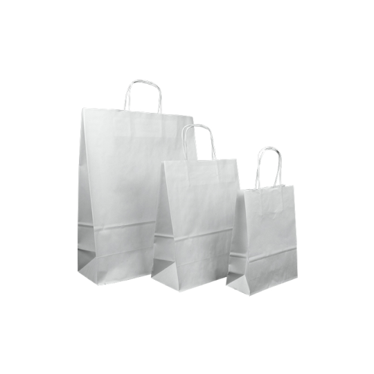 Sac kraft blanc 15x15 cm – Format 6/6 – Pour petite vente à emporter | H.T.S. Halal Traders & Services