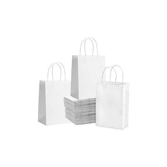 Sac kraft blanc 15x15 cm – Format 6/6 – Pour petite vente à emporter | H.T.S. Halal Traders & Services