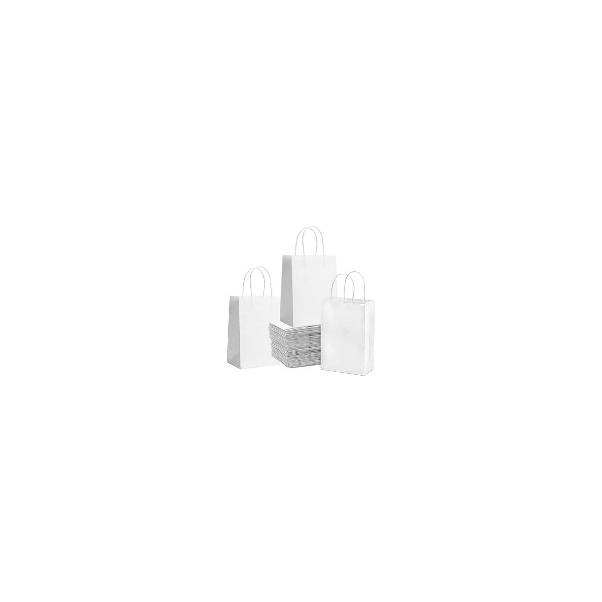 Sac Kraft Blanc 20×20cm - 8/8 - Pack de 1000 | H.T.S. Halal Traders & Services