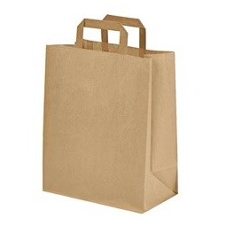 Sac Kraft Brun Medium 26x17x26cm - Pack de 250 | H.T.S. Halal Traders & Services