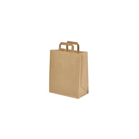 Sac Kraft Brun Medium 26x17x26cm - Pack de 250 | H.T.S. Halal Traders & Services
