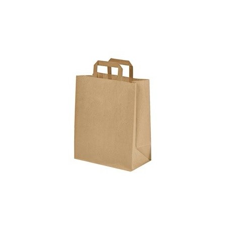Sac Kraft Brun Medium 26x17x26cm - Pack de 250 | H.T.S. Halal Traders & Services