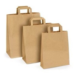 Sac Kraft Brun Medium 26x17x26cm - Pack de 250 | H.T.S. Halal Traders & Services
