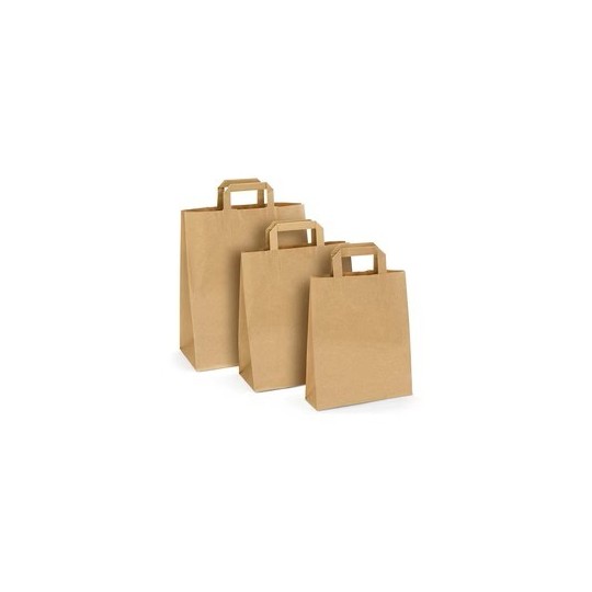 Sac Kraft Brun Medium 26x17x26cm - Pack de 250 | H.T.S. Halal Traders & Services