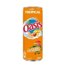 Oasis Tropical 33cl - Pack de 24 – Boisson fruitée idéal pour les Pros | H.T.S. Halal Traders & Services