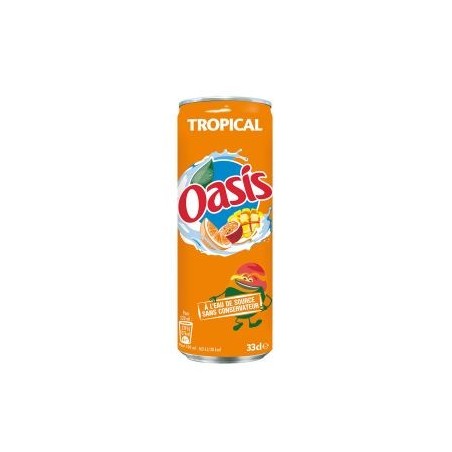Oasis Tropical 33cl - Pack de 24 – Boisson fruitée idéal pour les Pros | H.T.S. Halal Traders & Services