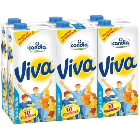 Lait Demi-Écrémé 1L – Pack de 6 bouteilles | H.T.S. Halal Traders & Services