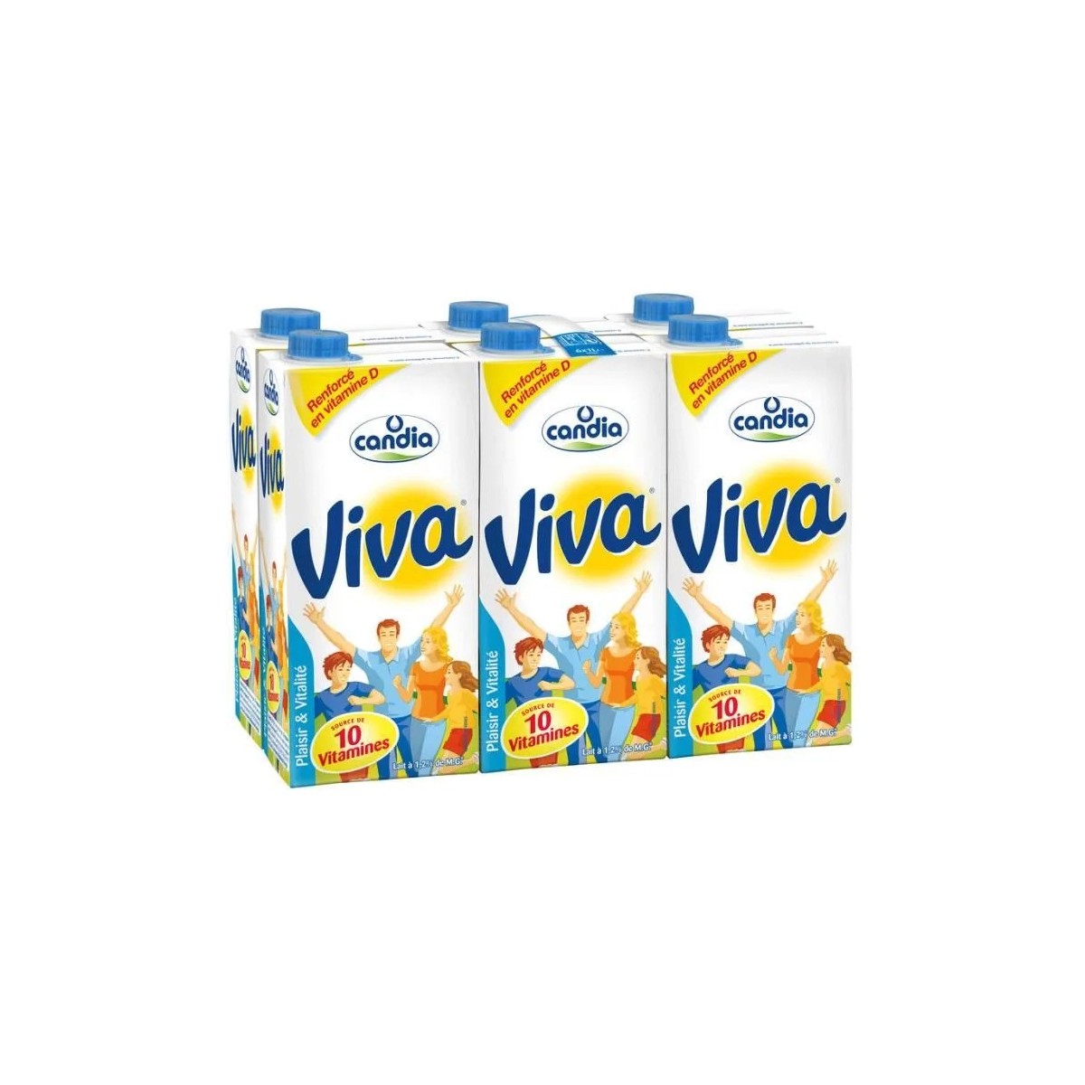Lait Demi-Écrémé 1L – Pack de 6 bouteilles | H.T.S. Halal Traders & Services