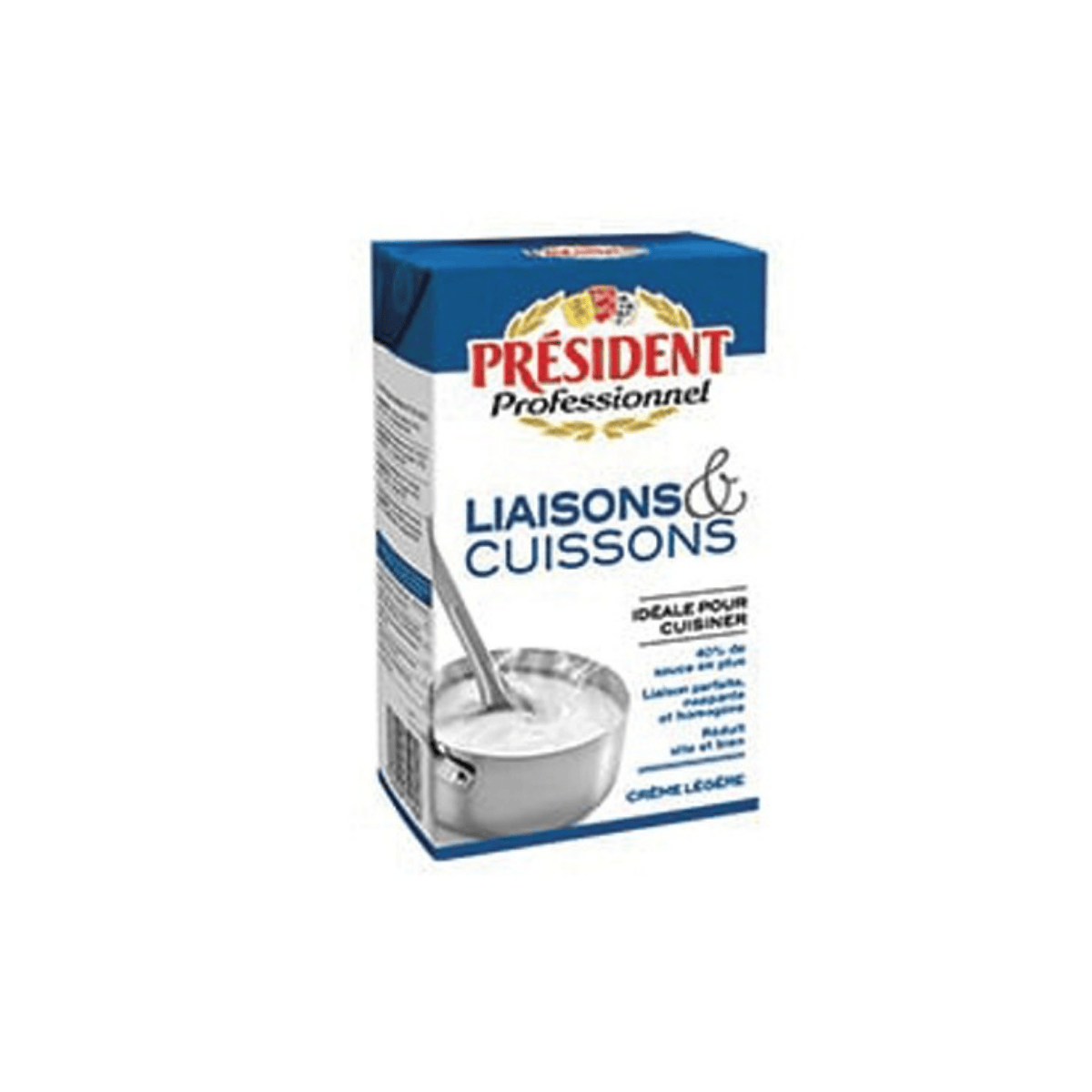 Président Crème Liquide 1L x6 – Crème professionnelle pour cuisine et pâtisserie | Halal Traders & Services