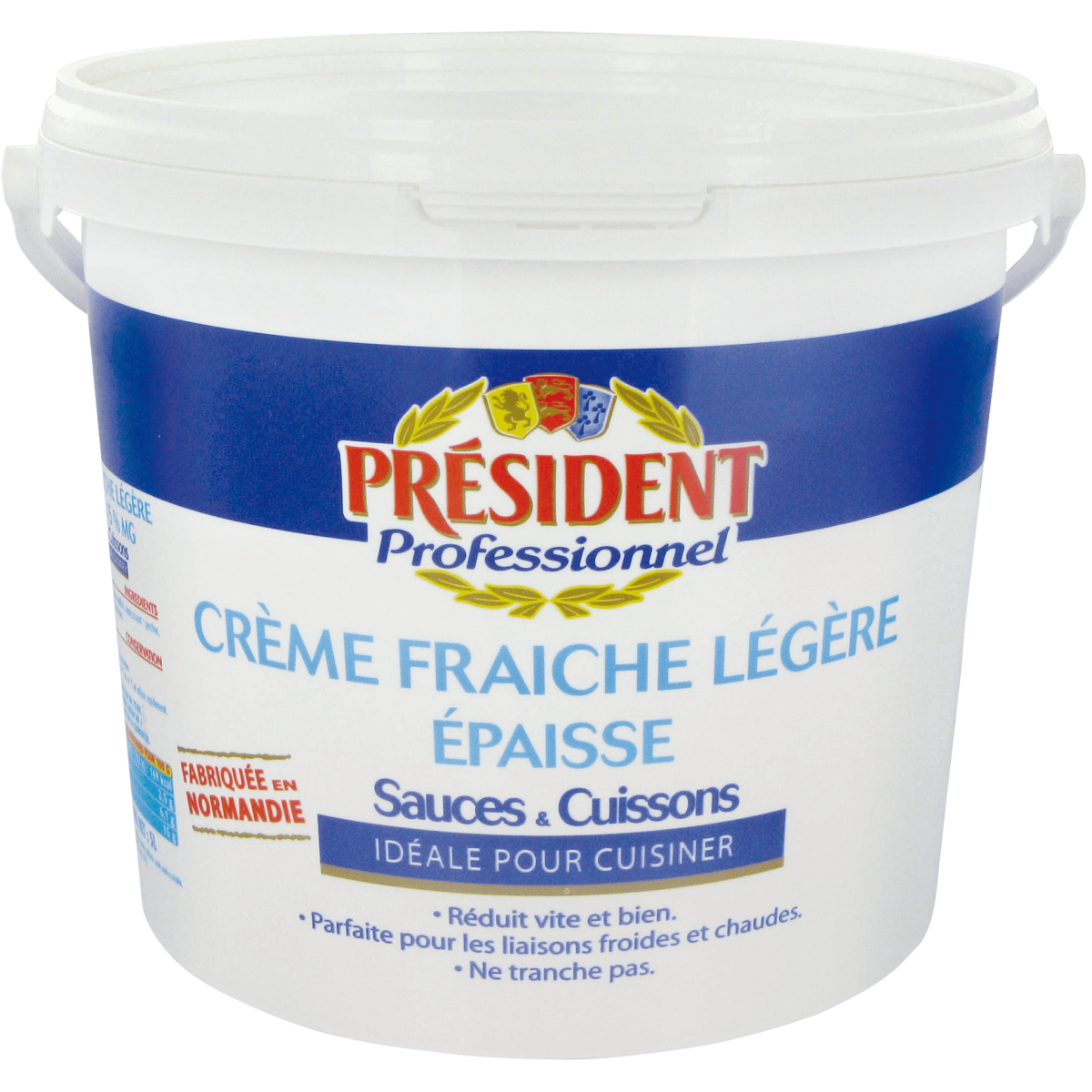 Président Crème Fraîche 5L – Crème onctueuse pour cuisine professionnelle | Halal Traders & Services