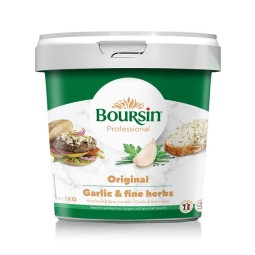 Boursin 1kg – Fromage frais ail & fines herbes pour professionnels | Halal Traders & Services
