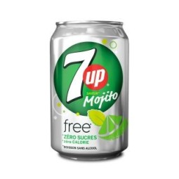 7UP Mojito Zero 33cl - Pack de 24 – Soda sans sucre et sans alcool | H.T.S. Halal Traders & Services
