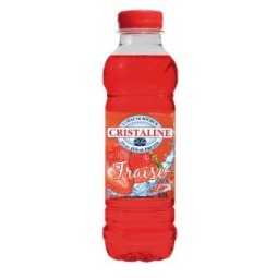 Cristaline 50cl, Eau aromatisée à la Fraise - pack de 24 | H.T.S. Halal Traders & Services