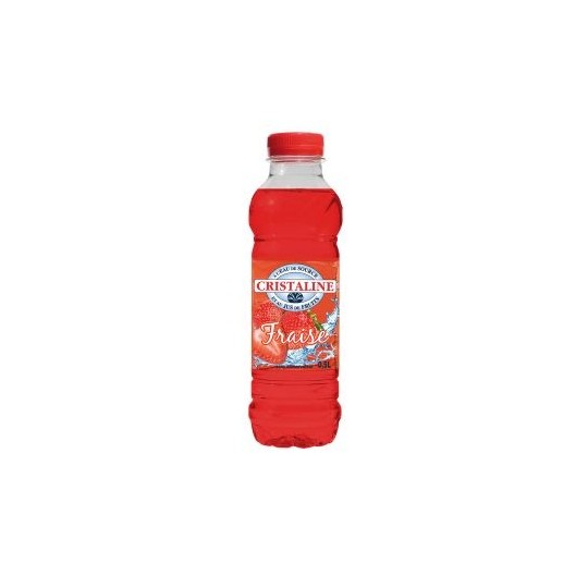 Cristaline 50cl, Eau aromatisée à la Fraise - pack de 24 | H.T.S. Halal Traders & Services